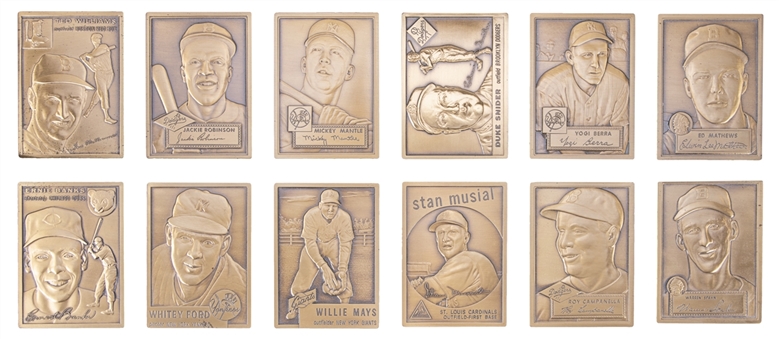 1996 Topps Legends of the Fifties Bronze Trading Card Collection (12)